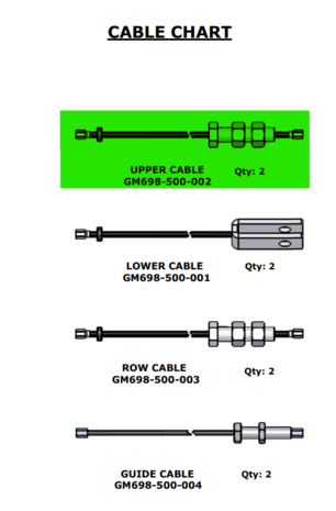 Inspire SCS Upper Cable - GM698-500-002 Inspire SCS Upper Cable - GM698-500-002