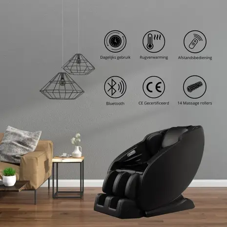 NRG Wellness Massagestoel Deluxe Zwart NRG Wellness Massagestoel Deluxe Zwart