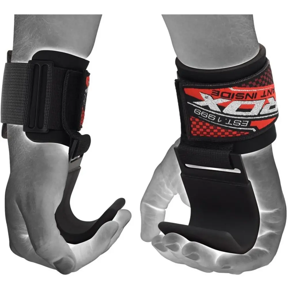 RDX Sports W5 Gel Lifting Hook Straps met Grip
