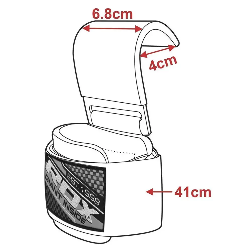 RDX Sports W5 Gel Lifting Hook Straps met Grip