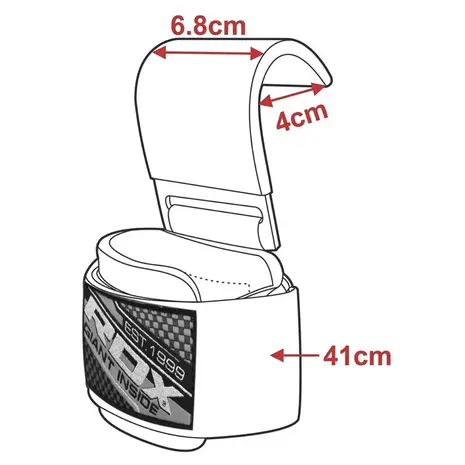 RDX Sports W5 Gel Lifting Hook Straps met Grip