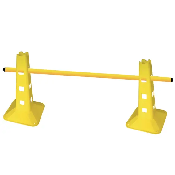 LILIIN Agility Sprungstangen-Set Trainingsstangen Konditionelles Training Koordinationshürden für Sprungkraft Dribbling und Beweglichkeit Mit 15 Stangen - 100 cm, 10 Clips(Gelb