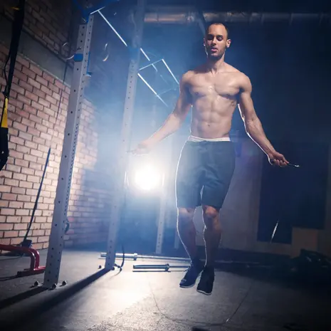 Toorx Fitness Springtouw Leer met houten handvatten Toorx Fitness Springtouw Leer met houten handvatten