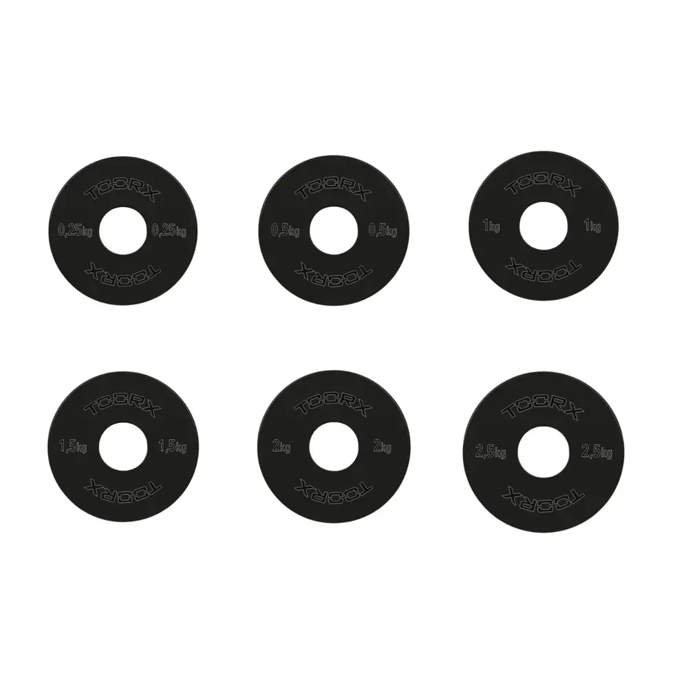 Toorx Fitness Micro Halterschijven - 50 mm - Zwart - Staal Toorx Fitness Micro Halterschijven - 50 mm - Zwart - Staal