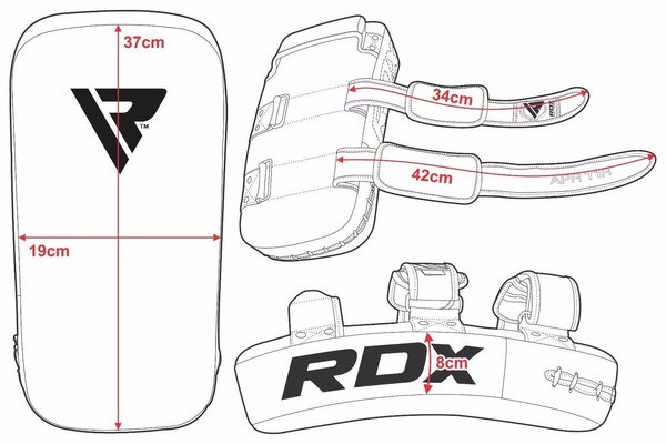 RDX Sports APR-T1 Stootkussen - Thai Kick Pad - Per Stuk - Wit RDX Sports APR-T1 Stootkussen - Thai Kick Pad - Per Stuk - Wit