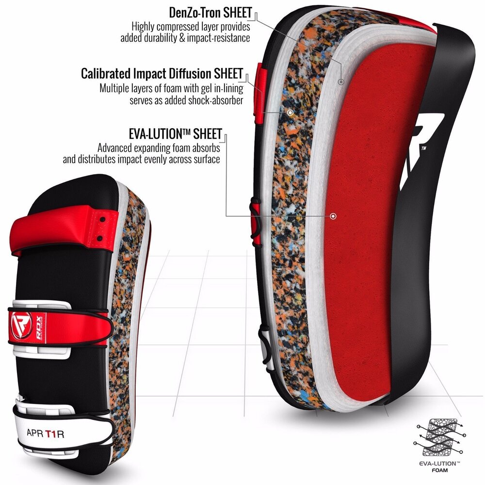 RDX Sports APR-T1 Stootkussen - Thai Kick Pad - Per Stuk - Wit RDX Sports APR-T1 Stootkussen - Thai Kick Pad - Per Stuk - Wit