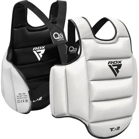 RDX Sports T2 CE Borstbeschermer - Omkeerbaar Wit of Zwart RDX Sports T2 CE Borstbeschermer - Omkeerbaar Wit of Zwart