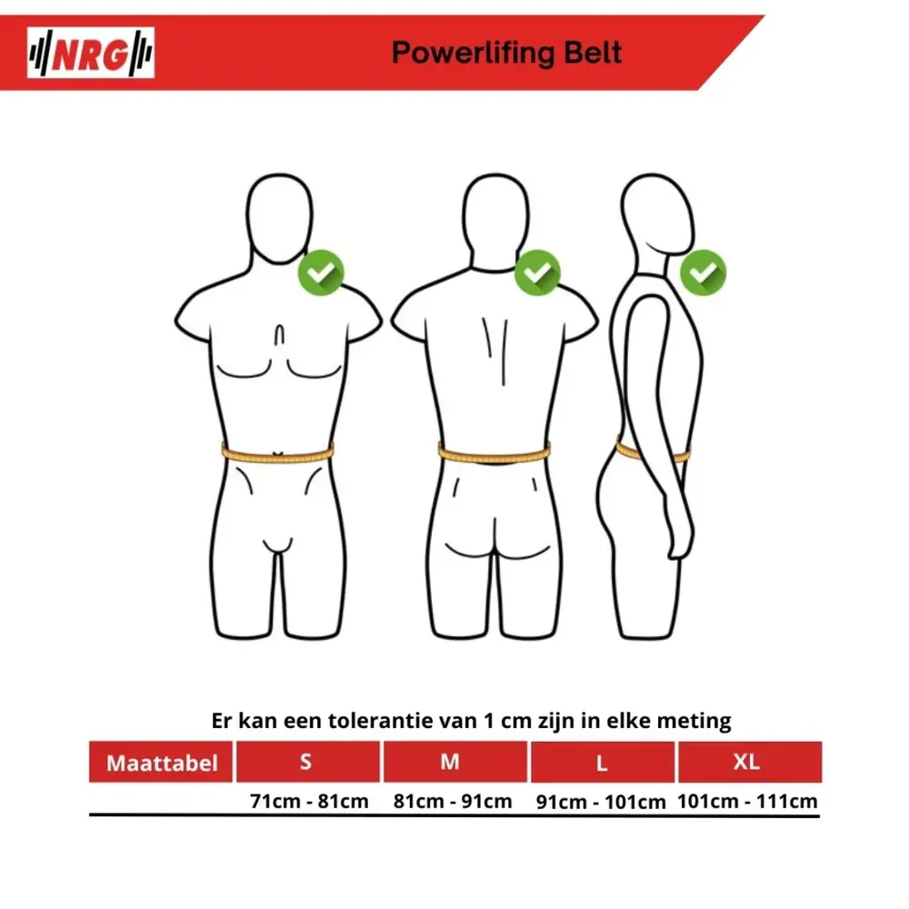 NRG fitness Powerlift Riem - 4" - met Lever Buckle NRG fitness Powerlift Riem - 4" - met Lever Buckle