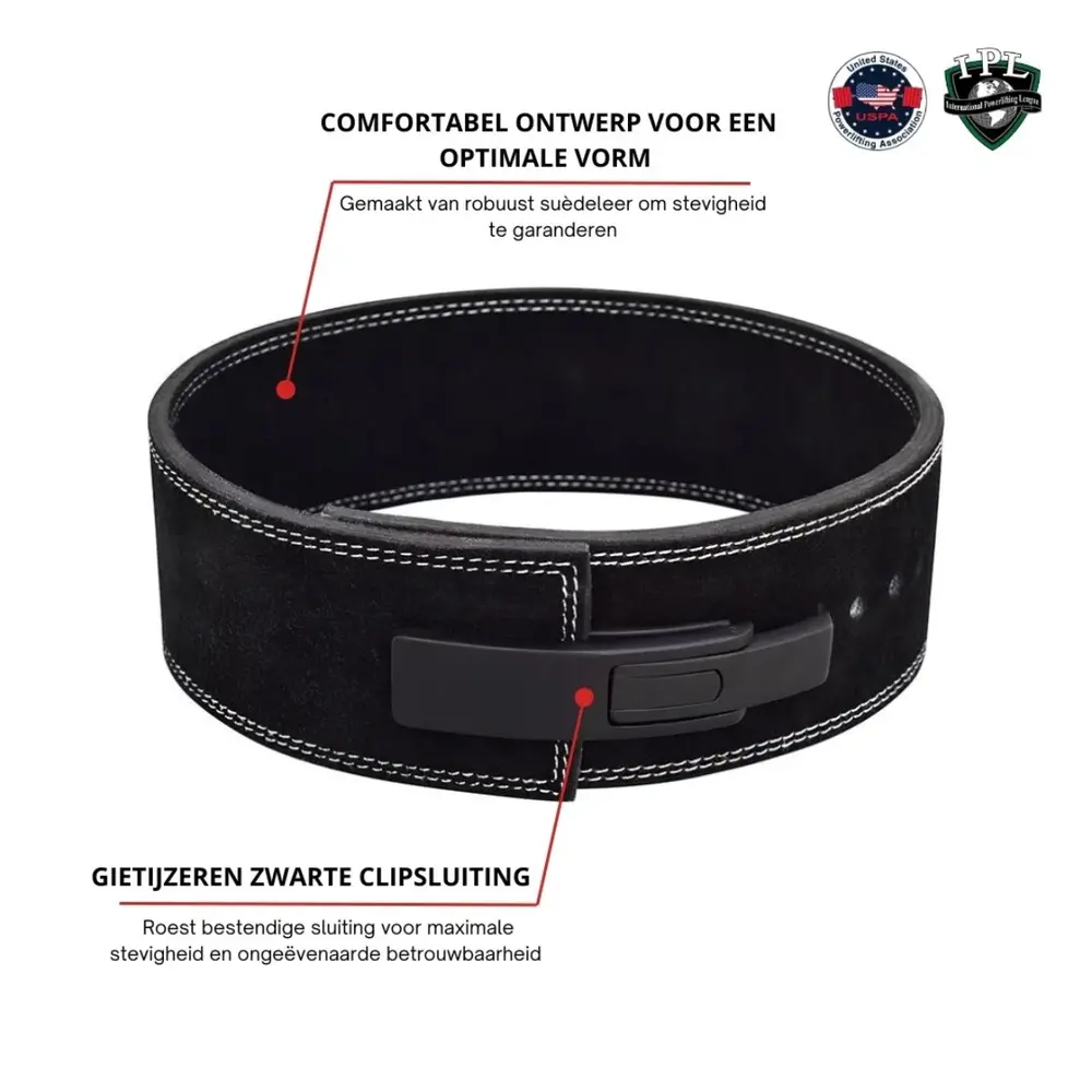NRG fitness Powerlift Riem - 4" - met Lever Buckle NRG fitness Powerlift Riem - 4" - met Lever Buckle