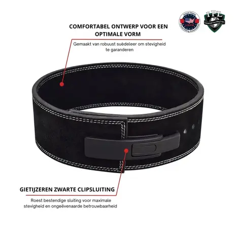 NRG fitness Powerlift Riem - 4" - met Lever Buckle NRG fitness Powerlift Riem - 4" - met Lever Buckle