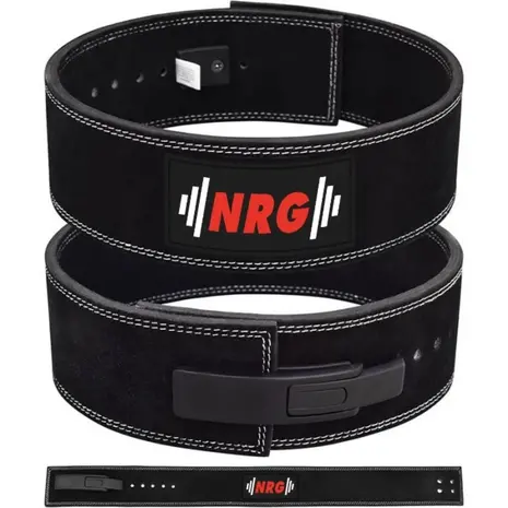 NRG fitness Powerlift Riem - 4" - met Lever Buckle NRG fitness Powerlift Riem - 4" - met Lever Buckle