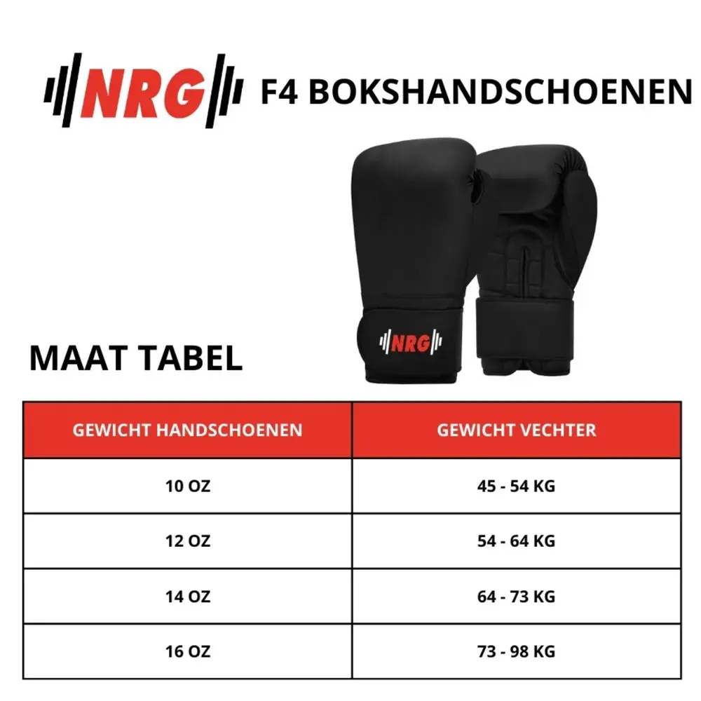 NRG fitness Bokshandschoenen Sparring Kunstleer NRG fitness Bokshandschoenen Sparring Kunstleer
