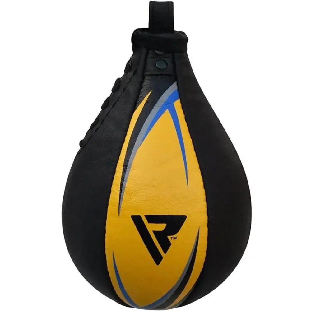 RDX Sports Bokstraining lederen Speedbal met stalen swivel RDX Sports Bokstraining lederen Speedbal met stalen swivel