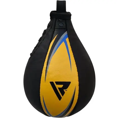 RDX Sports Bokstraining lederen Speedbal met stalen swivel RDX Sports Bokstraining lederen Speedbal met stalen swivel