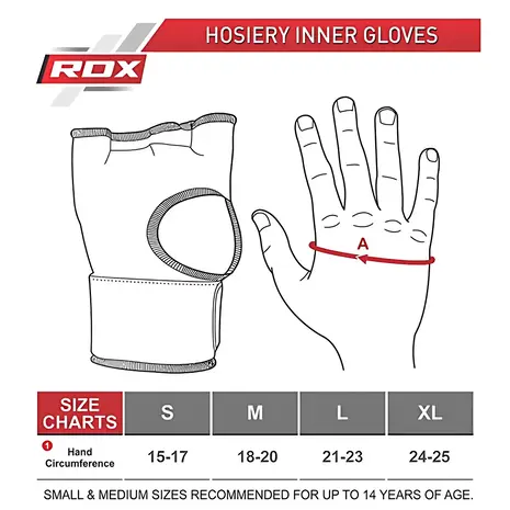 RDX Sports Binnenhandschoenen IS2 Bandage Zwart