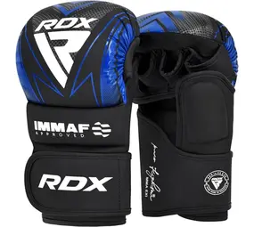 RDX Sports IMMAF Shooter Grappling Gloves MMA Blauw