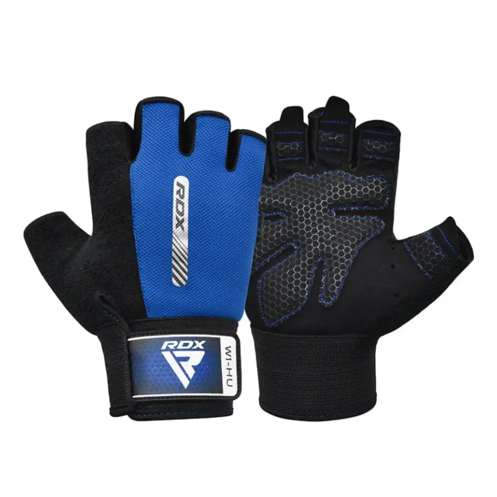 RDX Sports Fitness Handschoenen W1 - Met open vingertoppen Blauw RDX Sports Fitness Handschoenen W1 - Met open vingertoppen Blauw