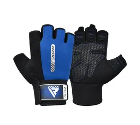 RDX Sports Fitness Handschoenen W1 - Met open vingertoppen Blauw RDX Sports Fitness Handschoenen W1 - Met open vingertoppen Blauw
