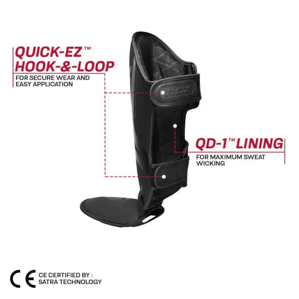 RDX Sports T15 Noir Black Shin Instep Scheenbeschermers RDX Sports T15 Noir Black Shin Instep Scheenbeschermers