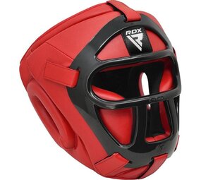 RDX Sports T1 Hoofdbeschermer Met Verwijderbare Gezichtskooi Rood RDX Sports T1 Hoofdbeschermer Met Verwijderbare Gezichtskooi Rood