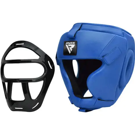 RDX Sports T1 Hoofdbeschermer Met Verwijderbare Gezichtskooi Blauw RDX Sports T1 Hoofdbeschermer Met Verwijderbare Gezichtskooi Blauw