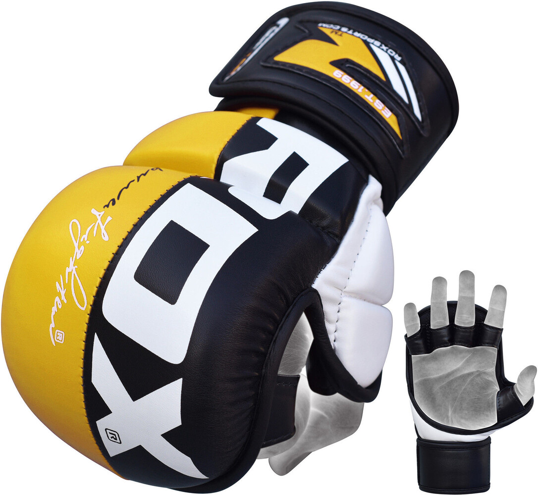 RDX Sports T6 MMA Grappling Handschoenen Geel RDX Sports T6 MMA Grappling Handschoenen Geel