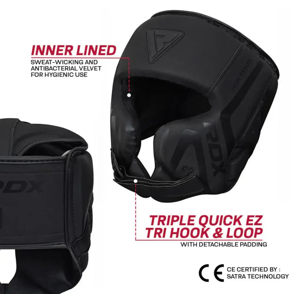 RDX Sports T15 Noir Cheek Protector Hoofdbeschermer Zwart RDX Sports T15 Noir Cheek Protector Hoofdbeschermer Zwart