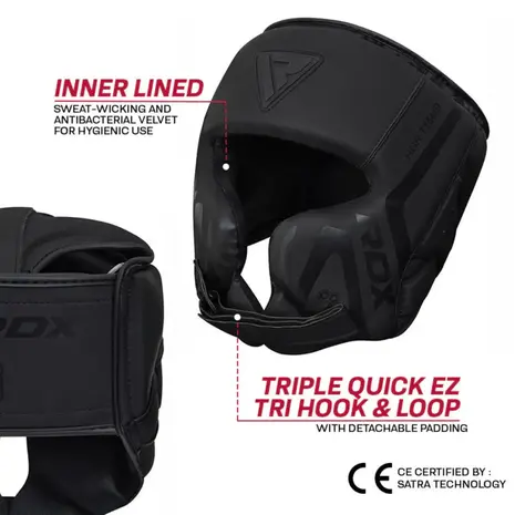 RDX Sports T15 Noir Cheek Protector Hoofdbeschermer Zwart RDX Sports T15 Noir Cheek Protector Hoofdbeschermer Zwart