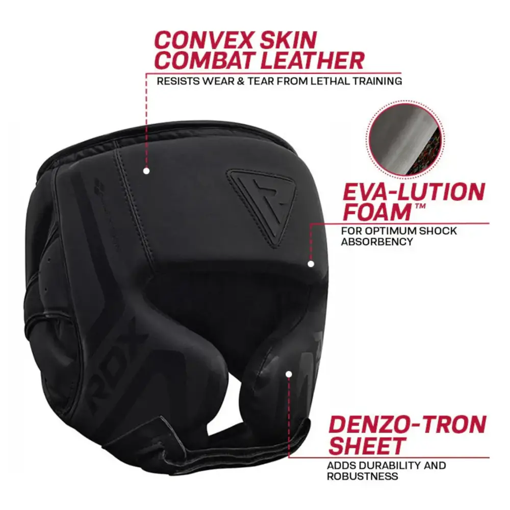 RDX Sports T15 Noir Cheek Protector Hoofdbeschermer Zwart RDX Sports T15 Noir Cheek Protector Hoofdbeschermer Zwart