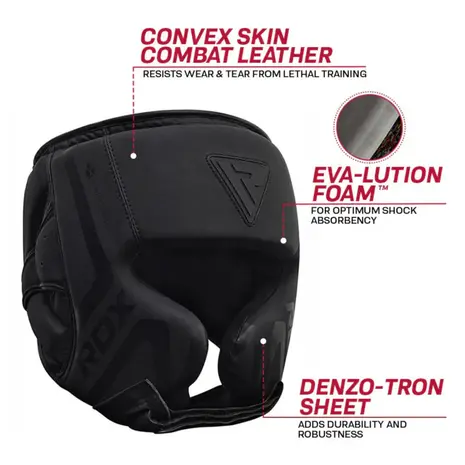RDX Sports T15 Noir Cheek Protector Hoofdbeschermer Zwart RDX Sports T15 Noir Cheek Protector Hoofdbeschermer Zwart