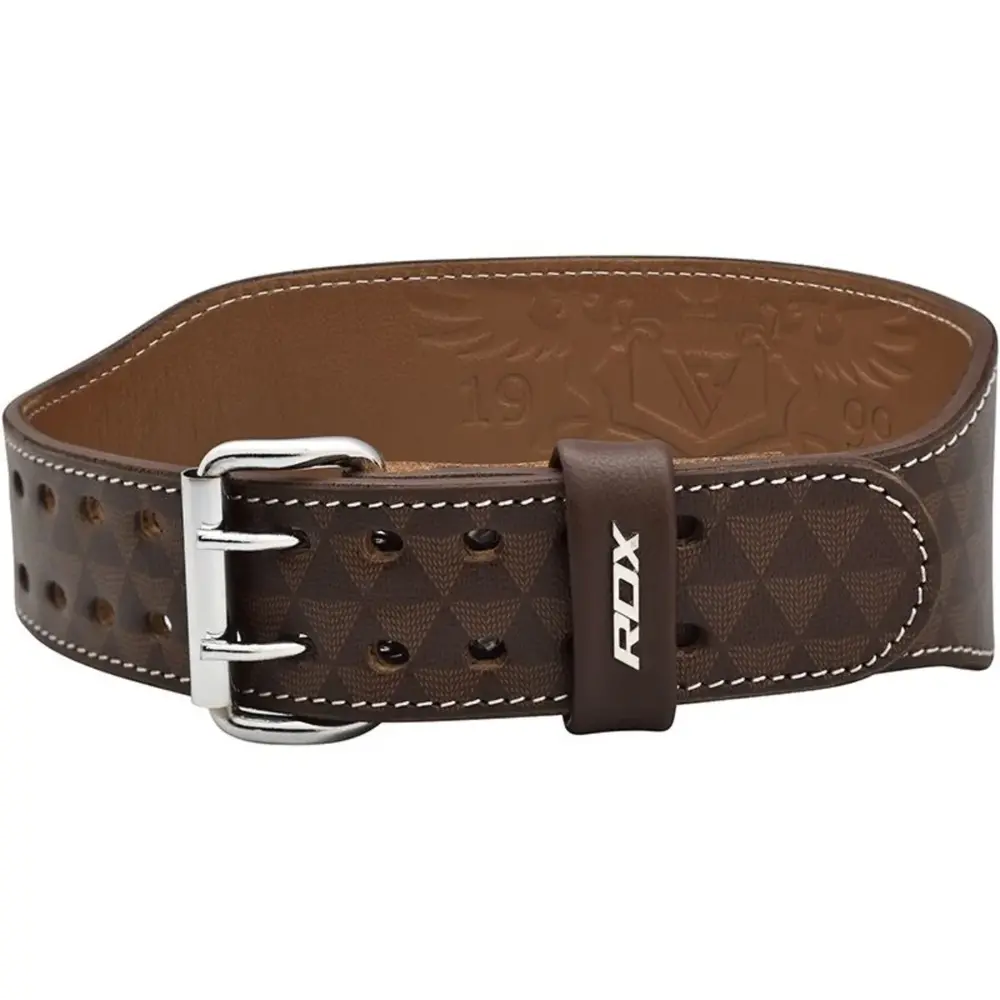 RDX Sports ARLO 4 Inch Medium Tan Leather Weightlifting Belt RDX Sports ARLO 4 Inch Medium Tan Leather Weightlifting Belt