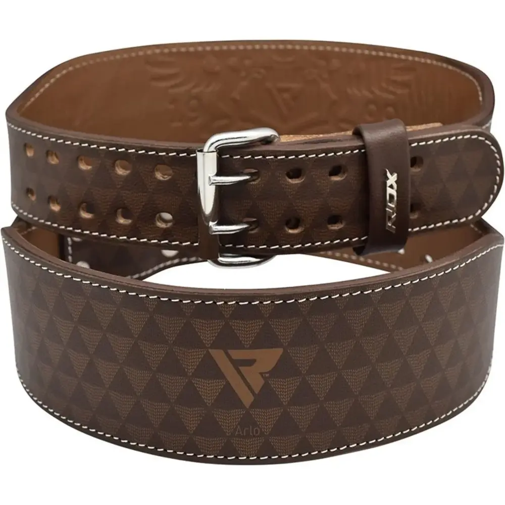 RDX Sports ARLO 4 Inch Medium Tan Leather Weightlifting Belt RDX Sports ARLO 4 Inch Medium Tan Leather Weightlifting Belt