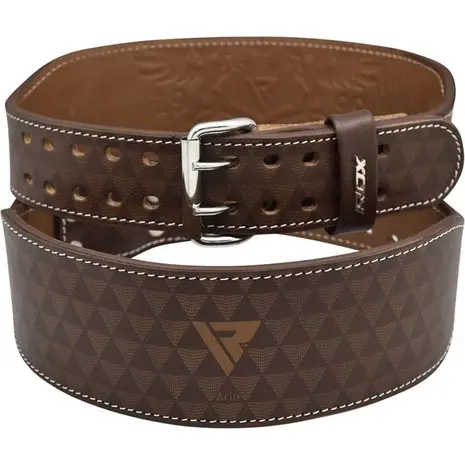 RDX Sports ARLO 4 Inch Medium Tan Leather Weightlifting Belt RDX Sports ARLO 4 Inch Medium Tan Leather Weightlifting Belt
