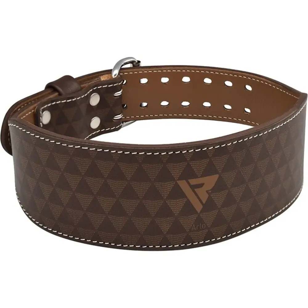 RDX Sports ARLO 4 Inch Medium Tan Leather Weightlifting Belt RDX Sports ARLO 4 Inch Medium Tan Leather Weightlifting Belt