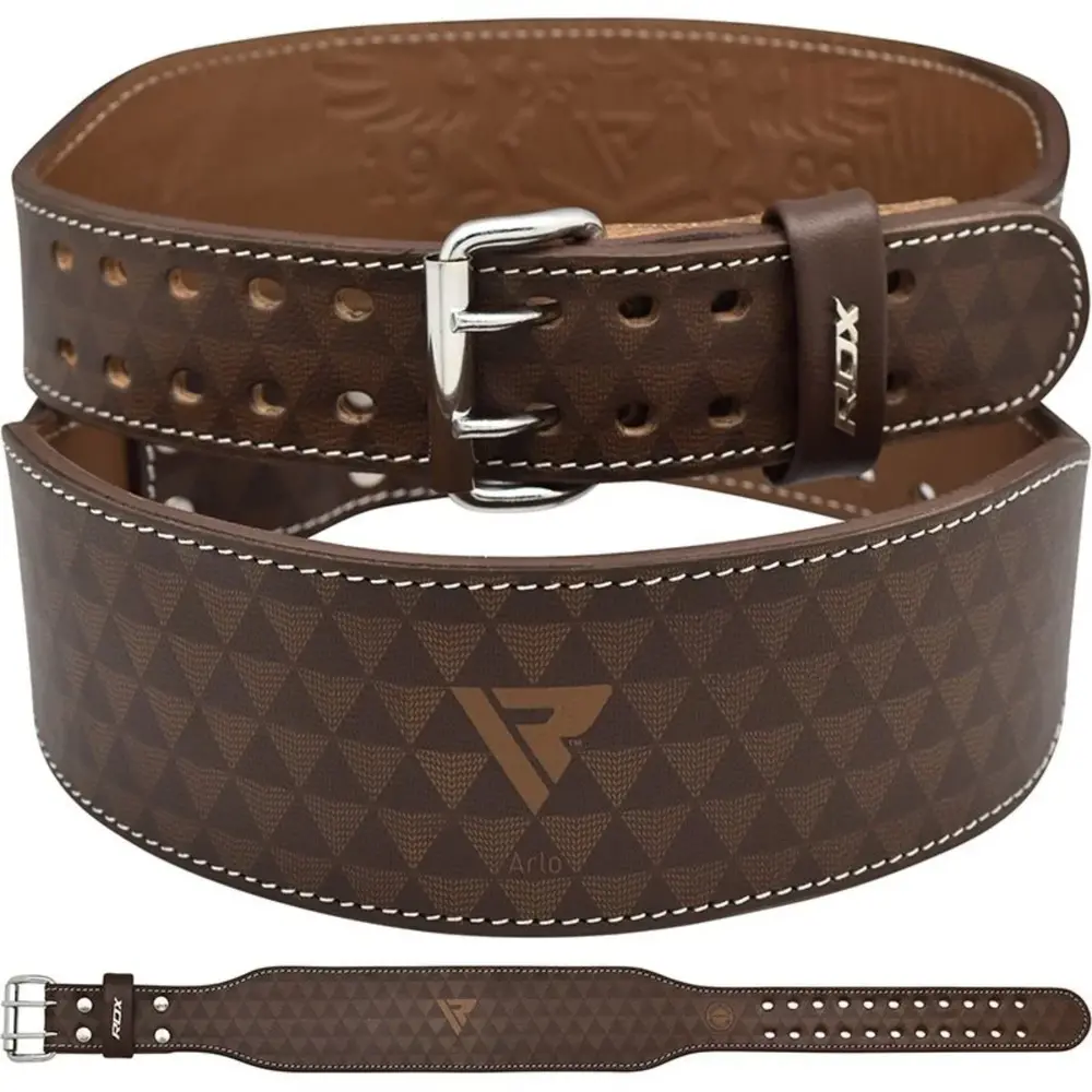 RDX Sports ARLO 4 Inch Medium Tan Leather Weightlifting Belt RDX Sports ARLO 4 Inch Medium Tan Leather Weightlifting Belt