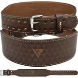 RDX Sports ARLO 4 Inch Medium Tan Leather Weightlifting Belt