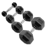 Body-Solid Hexagon Rubber Dumbbell - per Paar Body-Solid Hexagon Rubber Dumbbell - per Paar