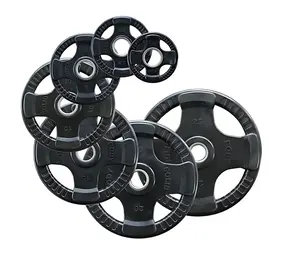 Body-Solid 4 Grip - Rubberen Olympische Grip Halterschijf - Per stuk Body-Solid 4 Grip - Rubberen Olympische Grip Halterschijf - Per stuk