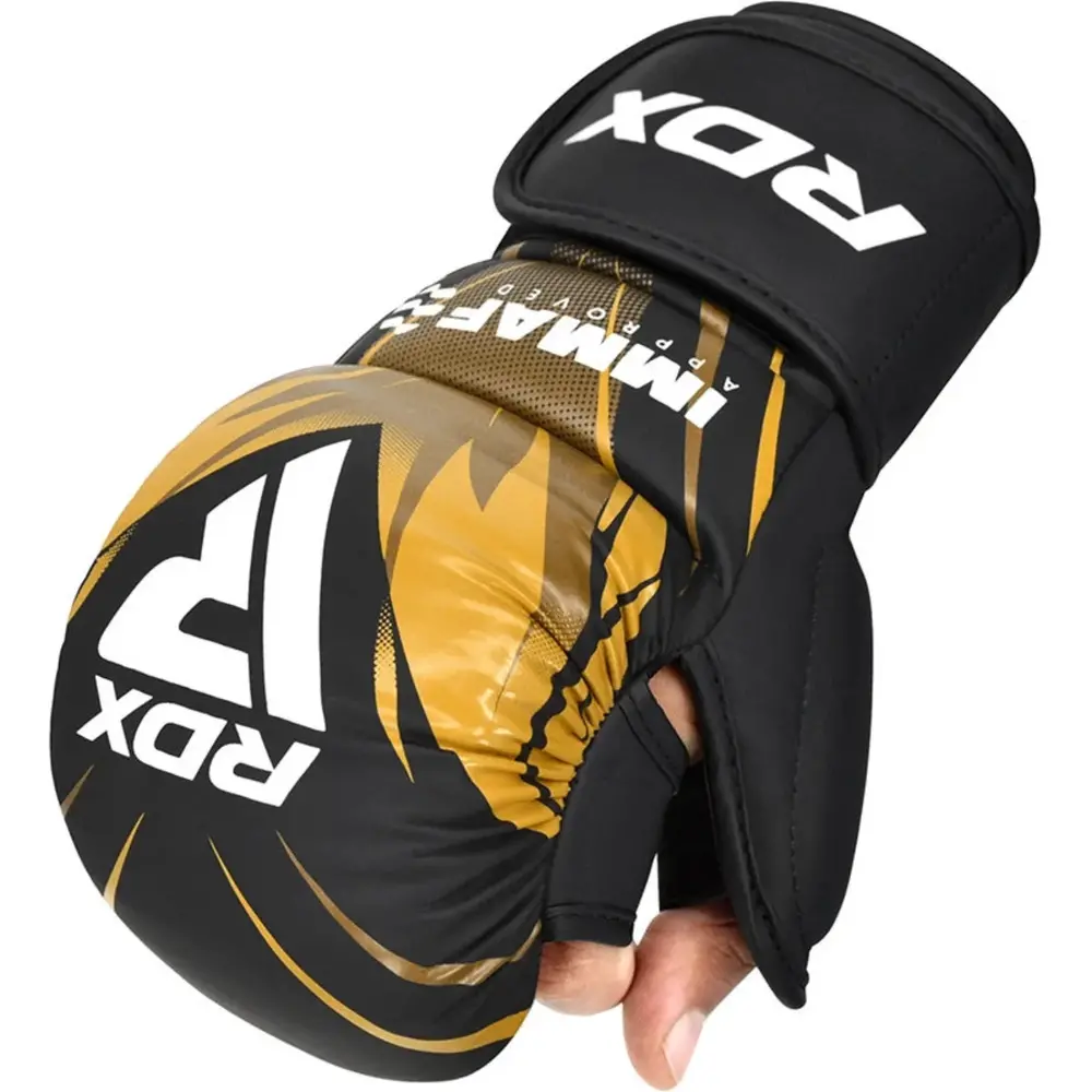 RDX Sports IMMAF Shooter Grappling Gloves MMA Goud RDX Sports IMMAF Shooter Grappling Gloves MMA Goud