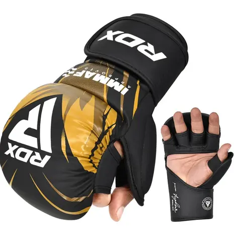 RDX Sports IMMAF Shooter Grappling Gloves MMA Goud RDX Sports IMMAF Shooter Grappling Gloves MMA Goud