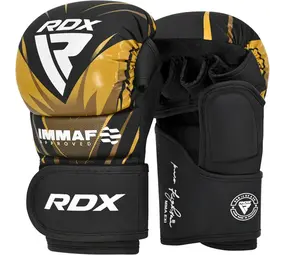 RDX Sports IMMAF Shooter Grappling Gloves MMA Goud