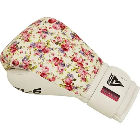 RDX Sports FL6 Floral Bokshandschoenen - Wit RDX Sports FL6 Floral Bokshandschoenen - Wit