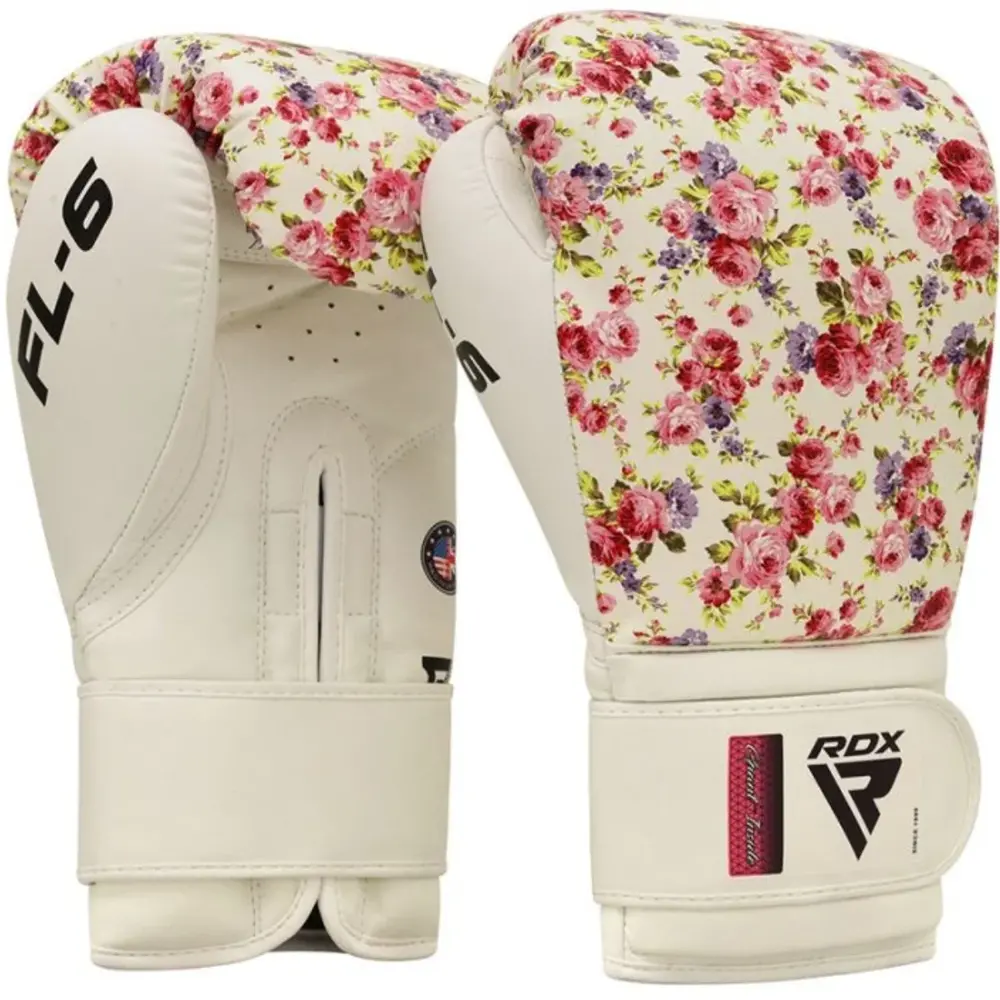 RDX Sports FL6 Floral Bokshandschoenen - Wit RDX Sports FL6 Floral Bokshandschoenen - Wit