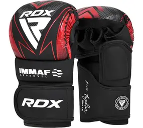 RDX Sports IMMAF Shooter Grappling Gloves MMA Rood