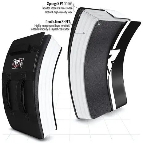 RDX Sports T1 Gel Padded Curved Kick Shield Blauw RDX Sports T1 Gel Padded Curved Kick Shield Blauw