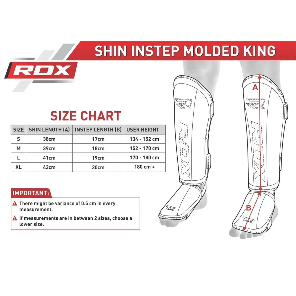 RDX Sports Shin Instep Molded KING - Rood RDX Sports Shin Instep Molded KING - Rood