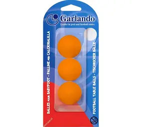 Garlando Voetbaltafel Balletjes - Oranje - 3 stuks Garlando Voetbaltafel Balletjes - Oranje - 3 stuks
