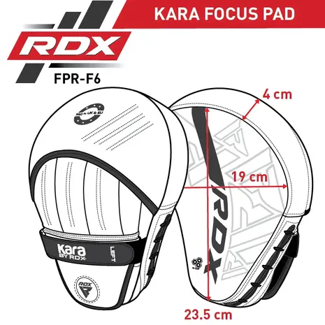 RDX Sports F6 Kara Focus Pads Zwart