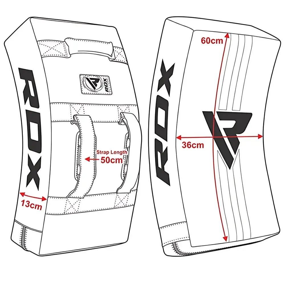 RDX Sports T1 Gel Padded Curved Kick Shield Wit RDX Sports T1 Gel Padded Curved Kick Shield Wit