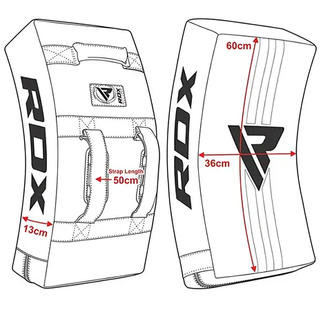 RDX Sports T1 Gel Padded Curved Kick Shield Wit RDX Sports T1 Gel Padded Curved Kick Shield Wit